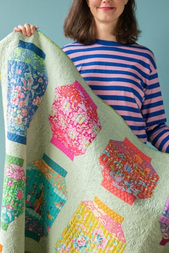 Tilda Patchwork Stoff Baumwolle - Abloom Prussian